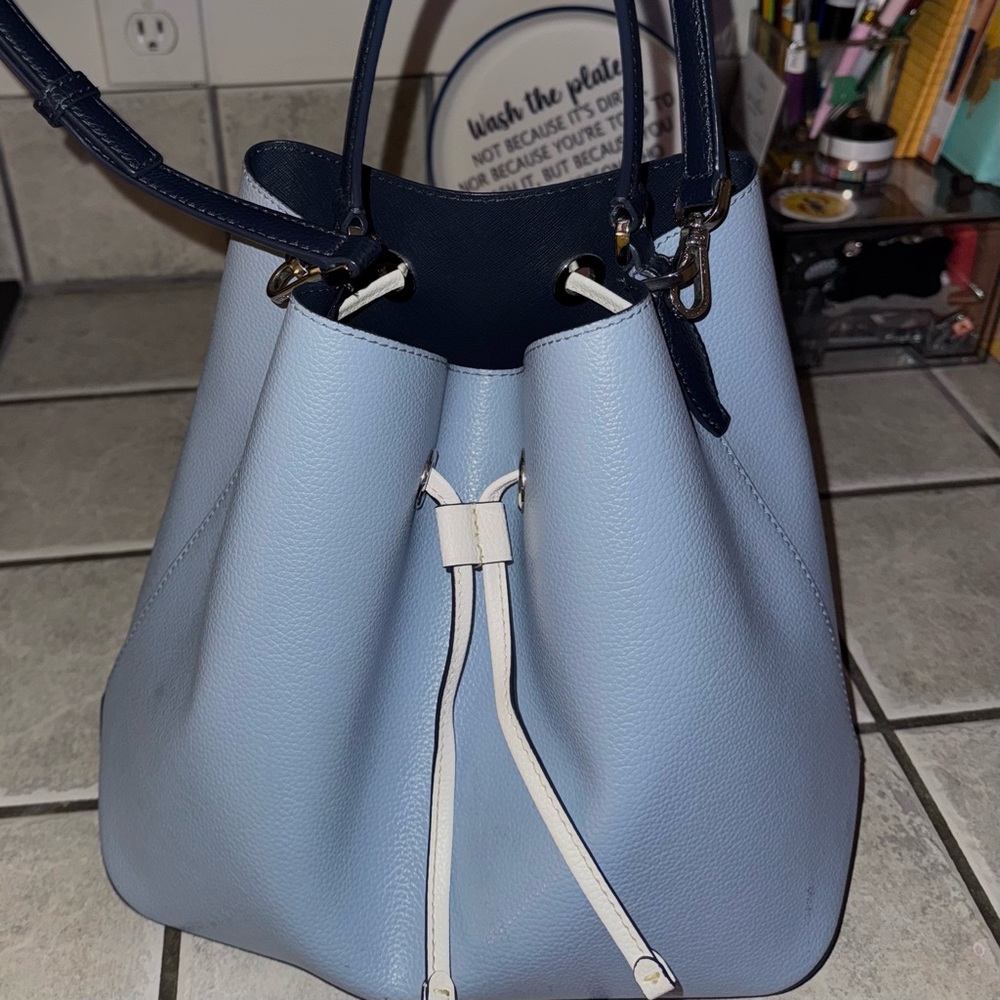 Kate Spade Light Blue and Navy Shoulder Bag